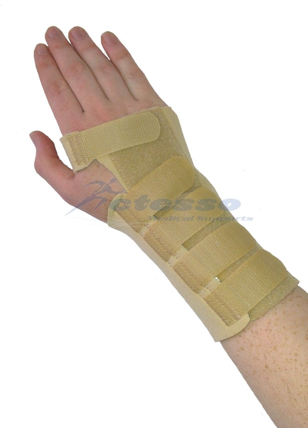 Beige Wrist Support Brace / Carpal Tunnel Hand Splint RSI Sprain Pain