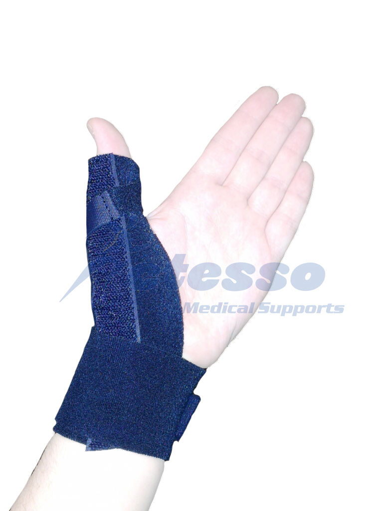 Blue Neoprene Medical Thumb Spica Wrist Support Splint Brace Hand