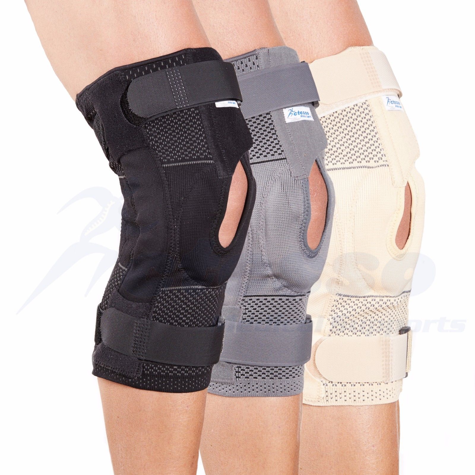 Actesso Flex Knee Brace Support Hinge MCL LCL Ligament Injury Sport Leg ...