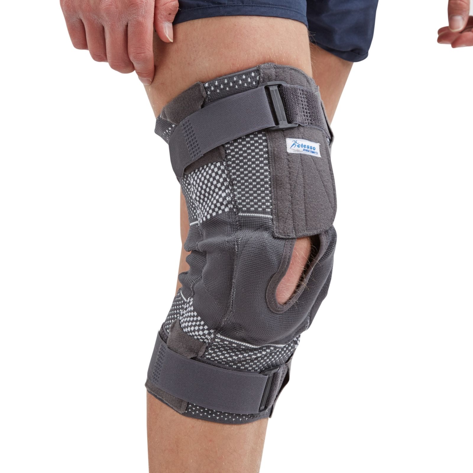 Actesso Flex Knee Brace Support Hinge MCL LCL Ligament Injury Sport Leg ...